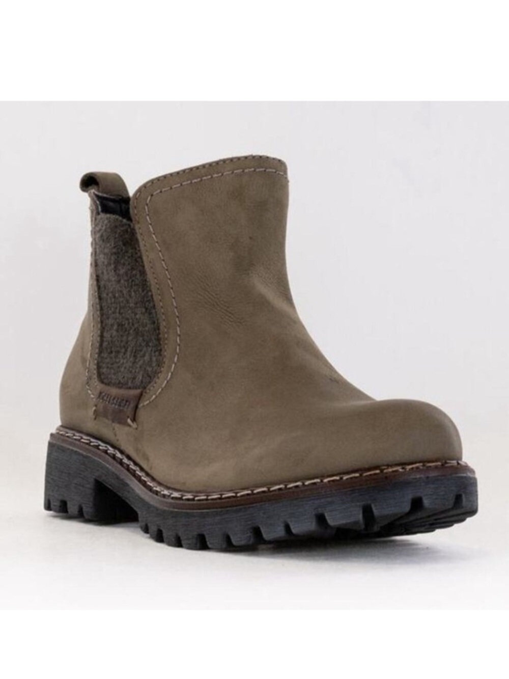 Josef Seibel Marta 03 Olive Green Nubuck Leather Ankle Chelsea Boots